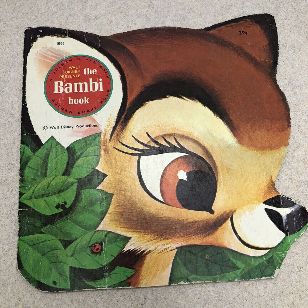 Vintage 1966 Walt Disney Presents The Bambi Book Paperback Good Condition